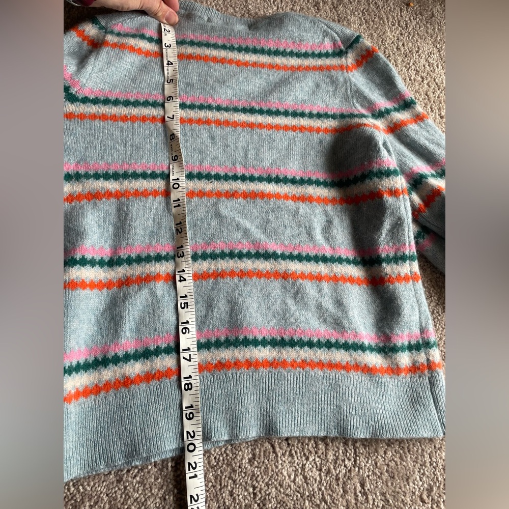 Boden edie fair island sweater blue diamond women’s wool blend size small - Picture 6 of 7
